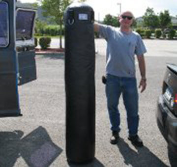 Neil Posing with Peter's new KO Fightgear Heavy Bag